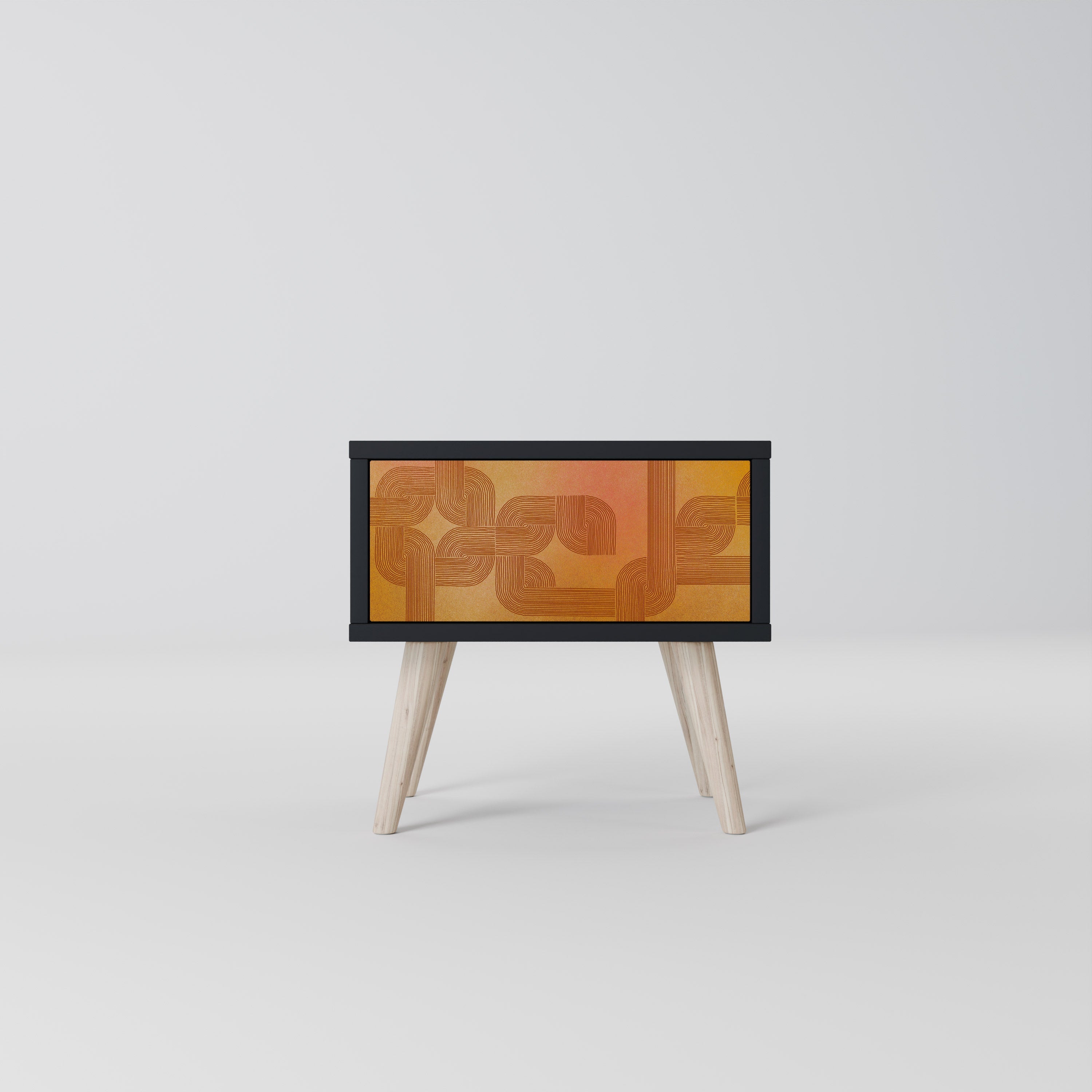 STRENGTHENING RELATION Mesa de Cabeceira em Acabamento Preto