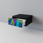 COLD SHOWCASE Nightstand in Black Finish