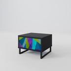 COLD SHOWCASE Nightstand in Black Finish