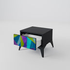 COLD SHOWCASE Nightstand in Black Finish