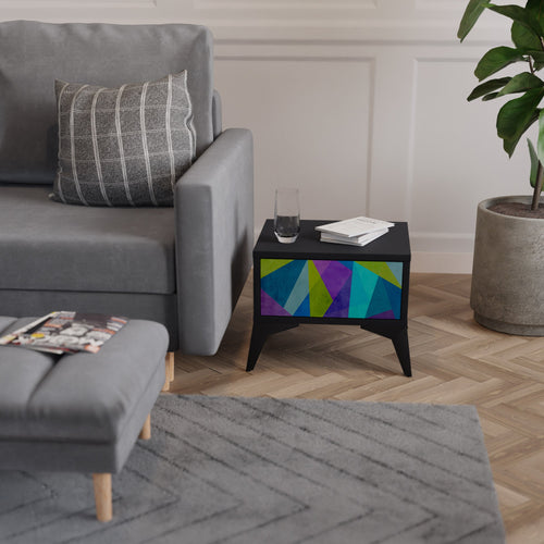 COLD SHOWCASE Nightstand in Black Finish