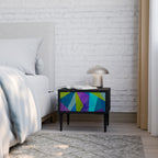 COLD SHOWCASE Nightstand in Black Finish