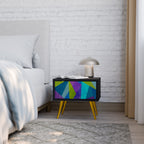 COLD SHOWCASE Nightstand in Black Finish