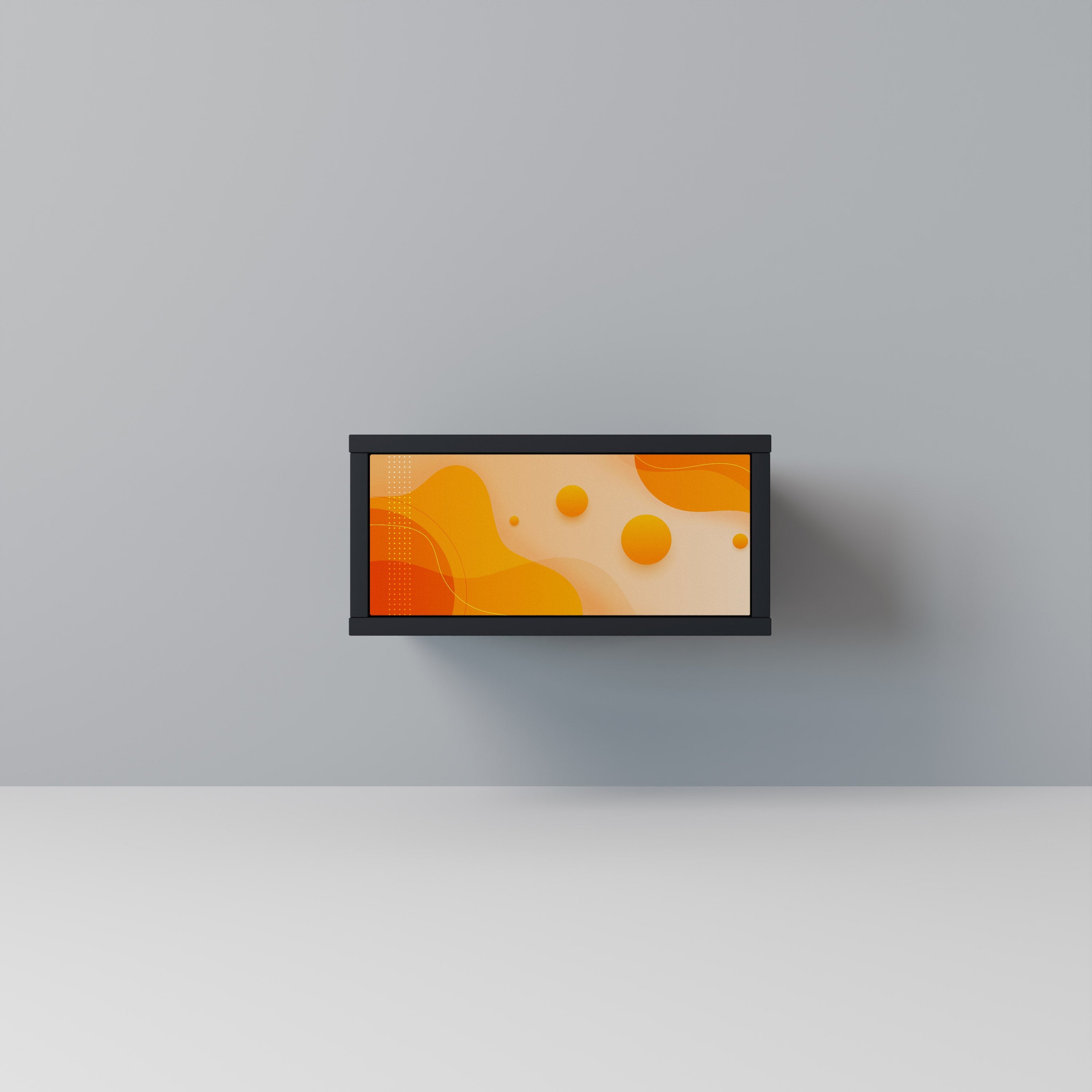 ORANGE ARRANGEMENT Mesa de Cabeceira em Acabamento Preto