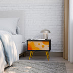 ORANGE ARRANGEMENT Mesa de Cabeceira em Acabamento Preto