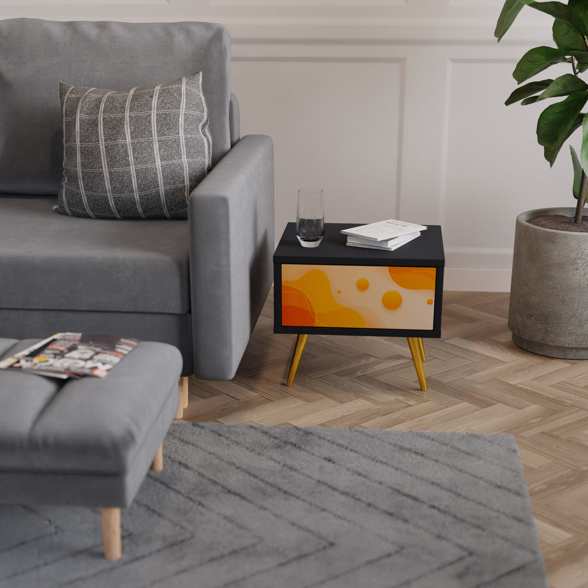 ORANGE ARRANGEMENT Nightstand