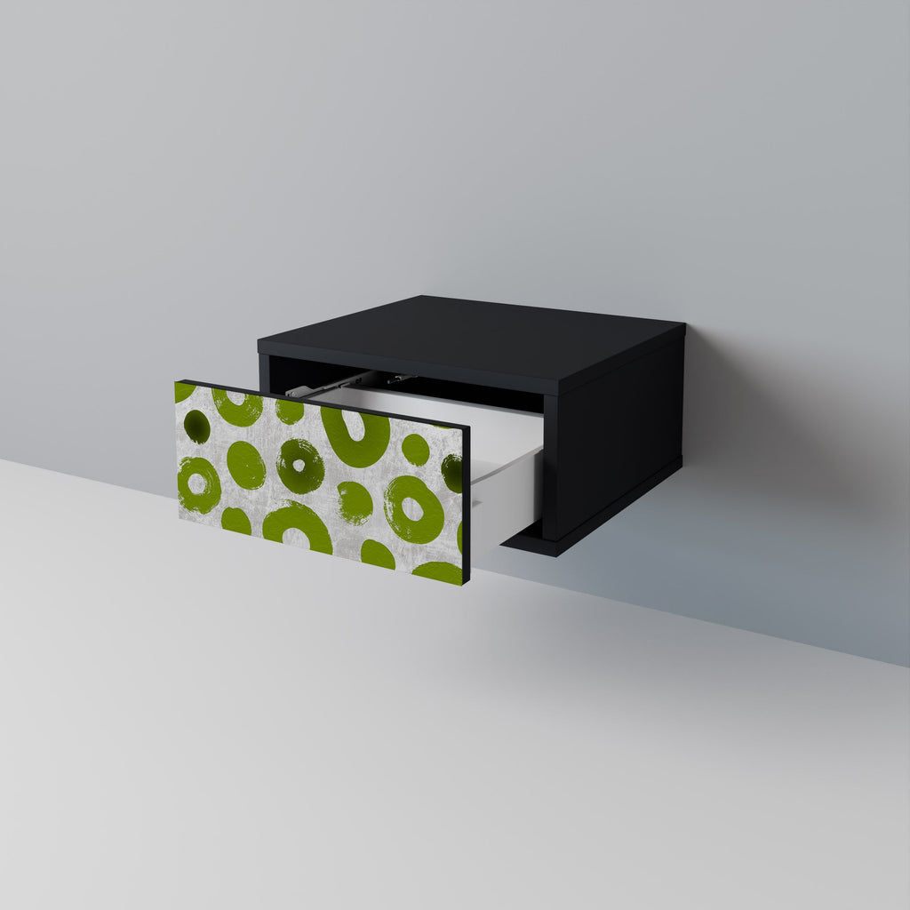 GREEN RHAPSODY Nightstand in Black Finish