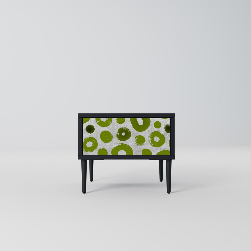 GREEN RHAPSODY Nightstand in Black Finish