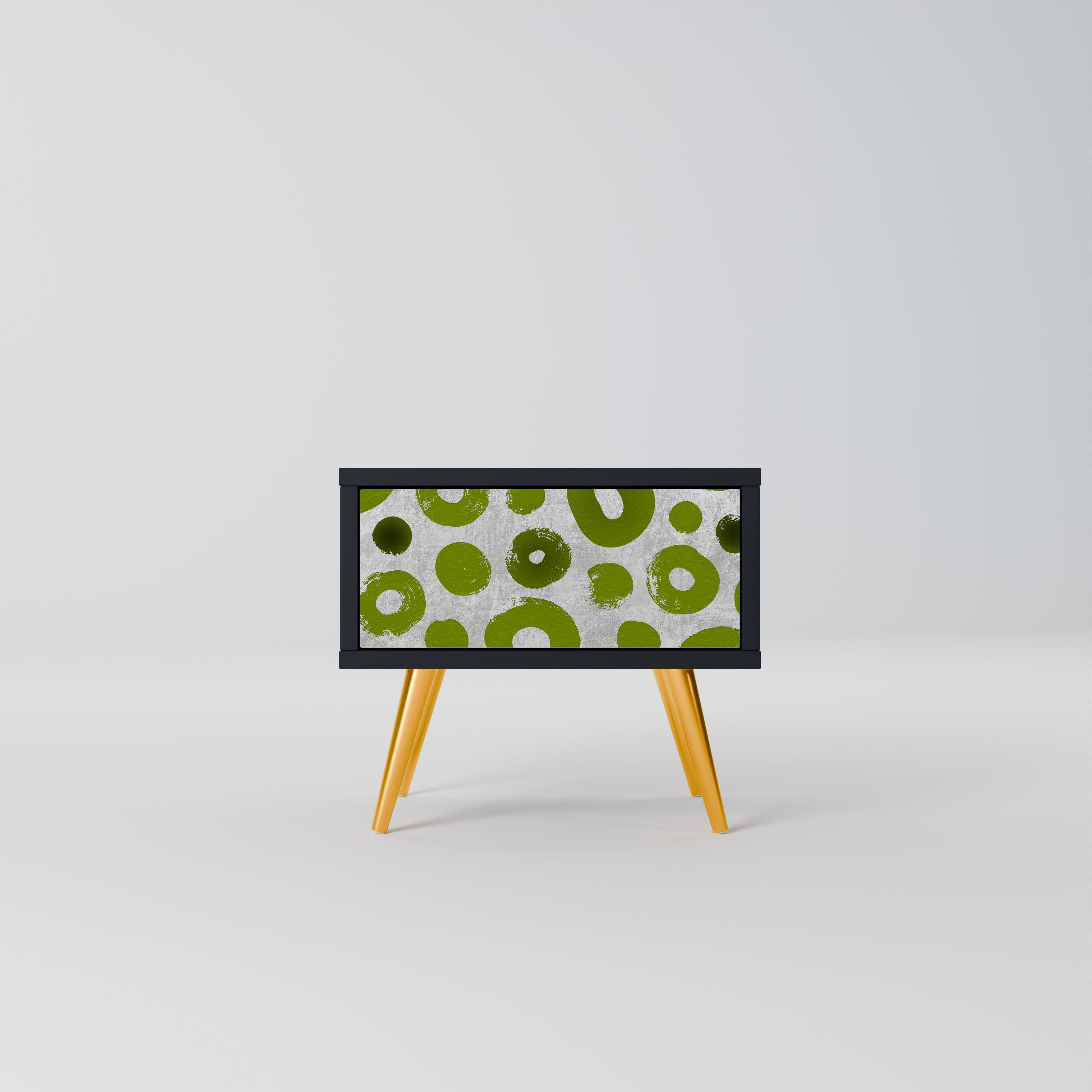 GREEN RHAPSODY Mesa de Cabeceira em Acabamento Preto