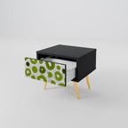 GREEN RHAPSODY Nightstand in Black Finish