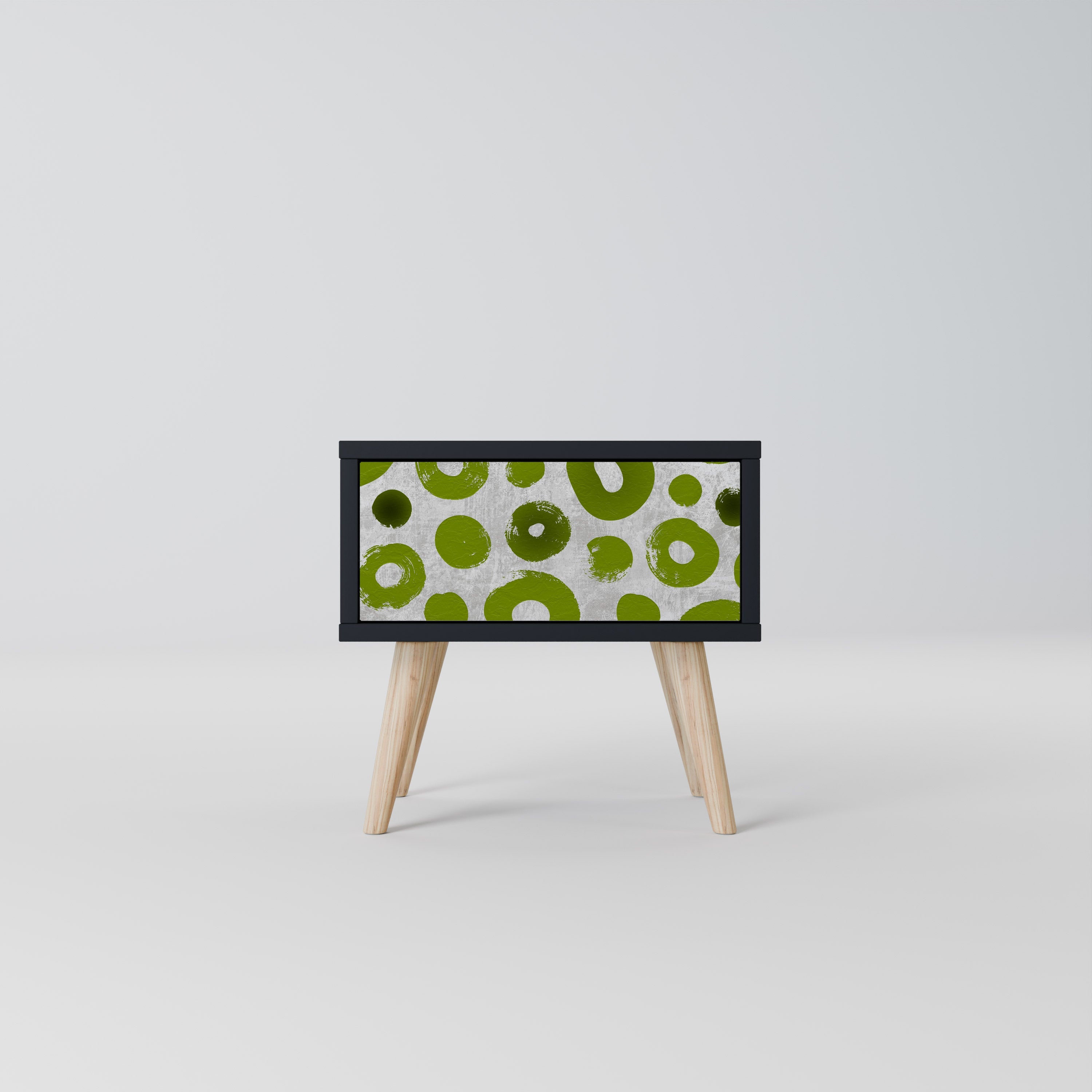 GREEN RHAPSODY Mesa de Cabeceira em Acabamento Preto