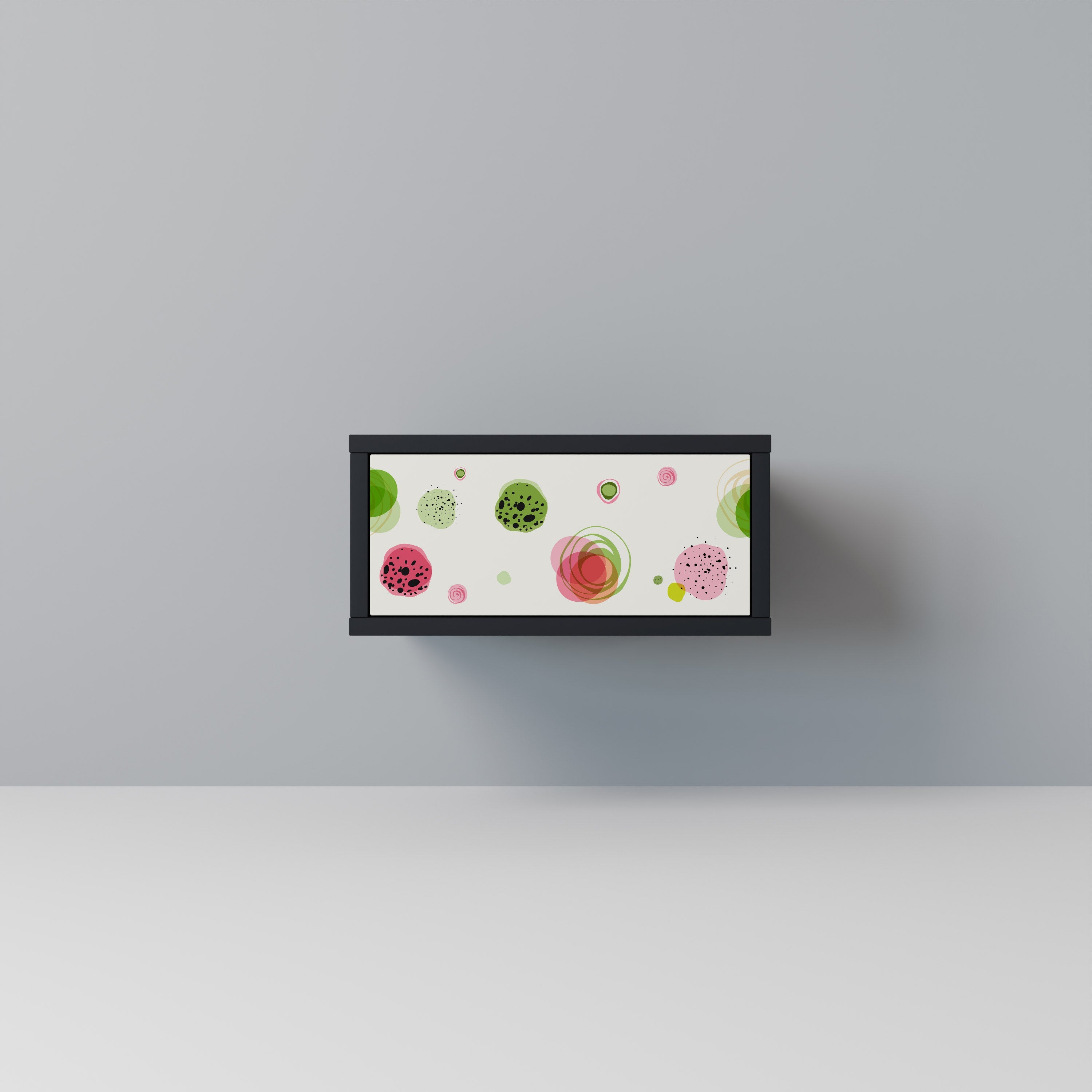 COLORFUL COSMOS Mesa de Cabeceira em Acabamento Preto