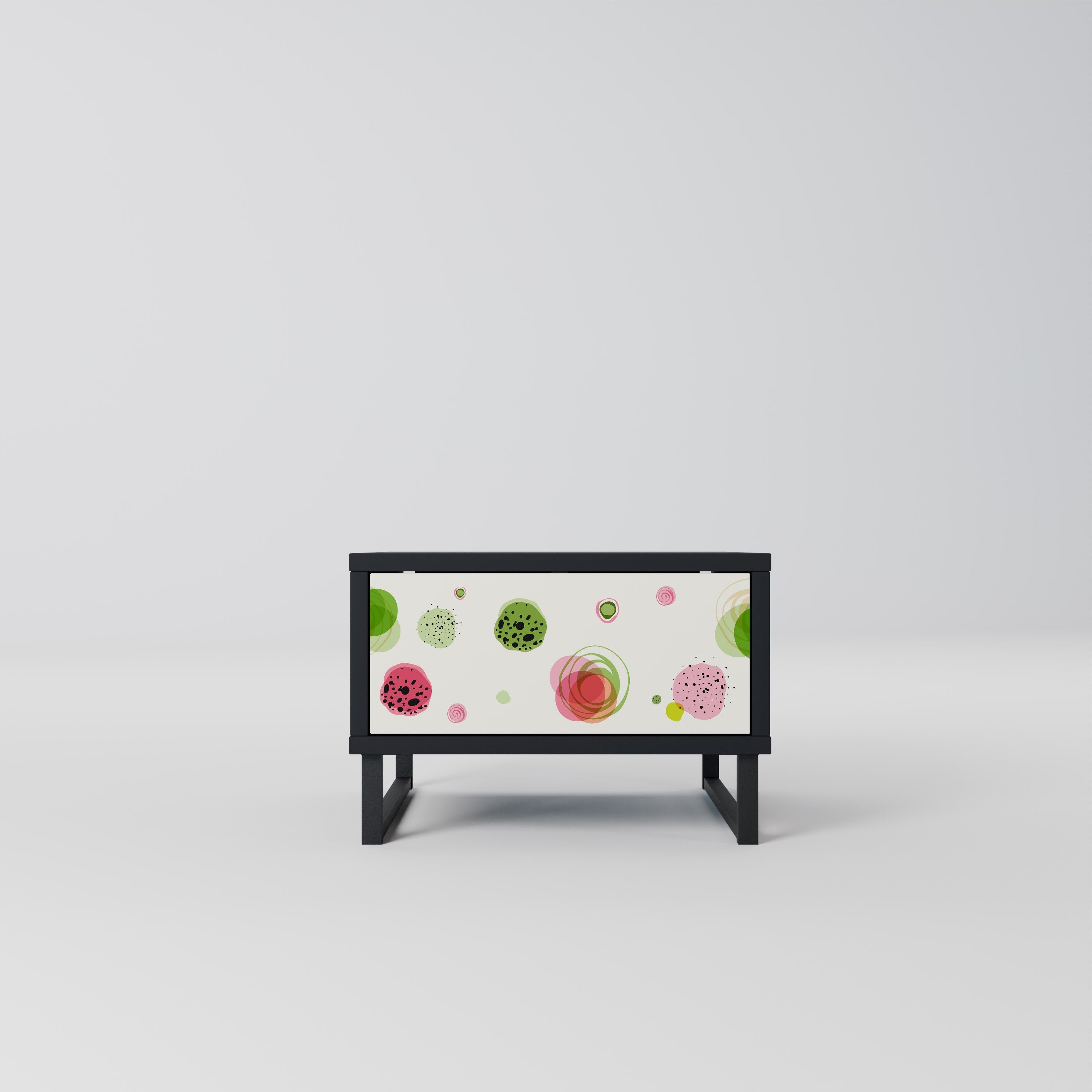 COLORFUL COSMOS Mesa de Cabeceira em Acabamento Preto