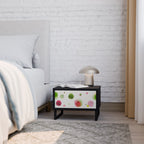 COLORFUL COSMOS Nightstand in Black Finish