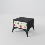 COLORFUL COSMOS Nightstand in Black Finish
