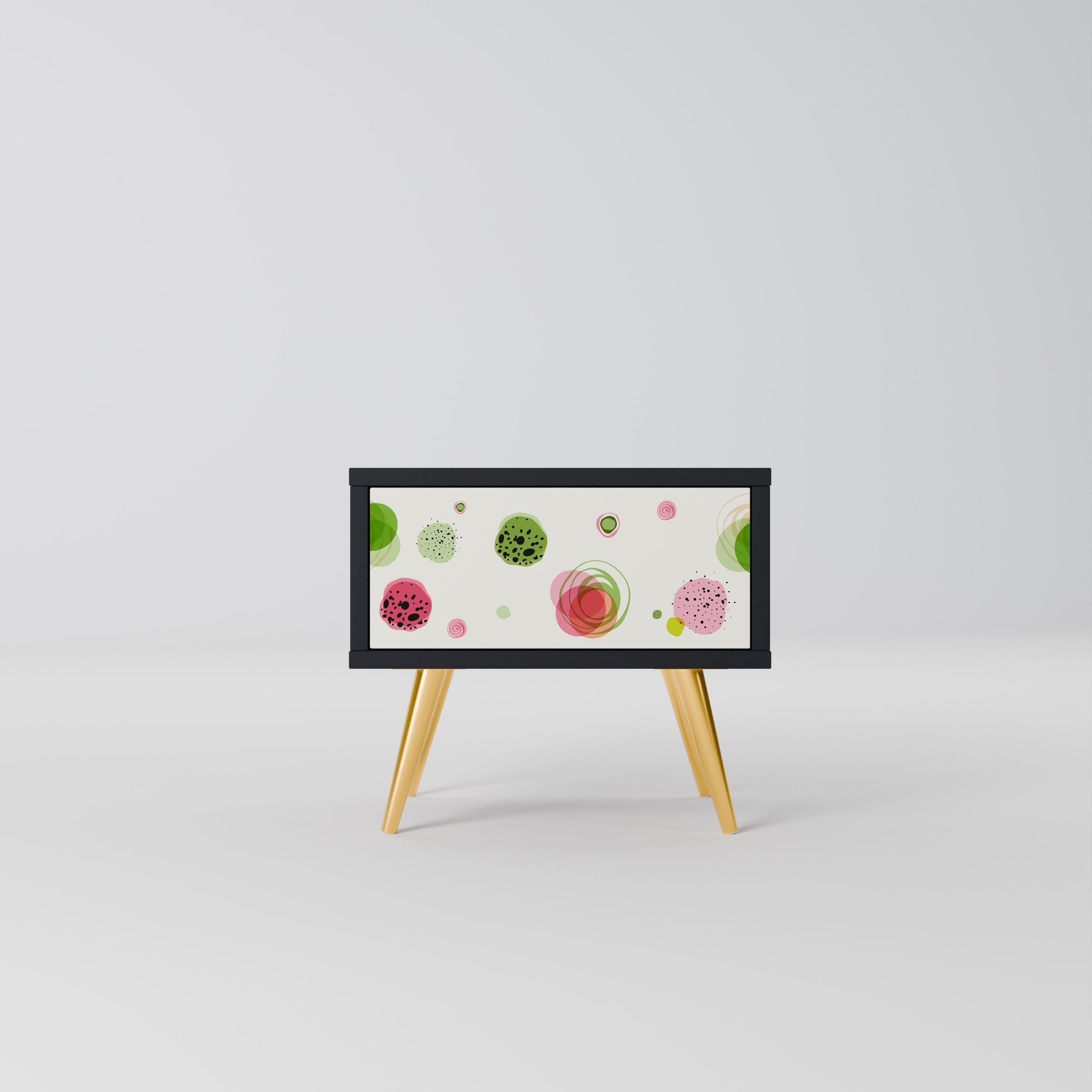 COLORFUL COSMOS Mesa de Cabeceira em Acabamento Preto