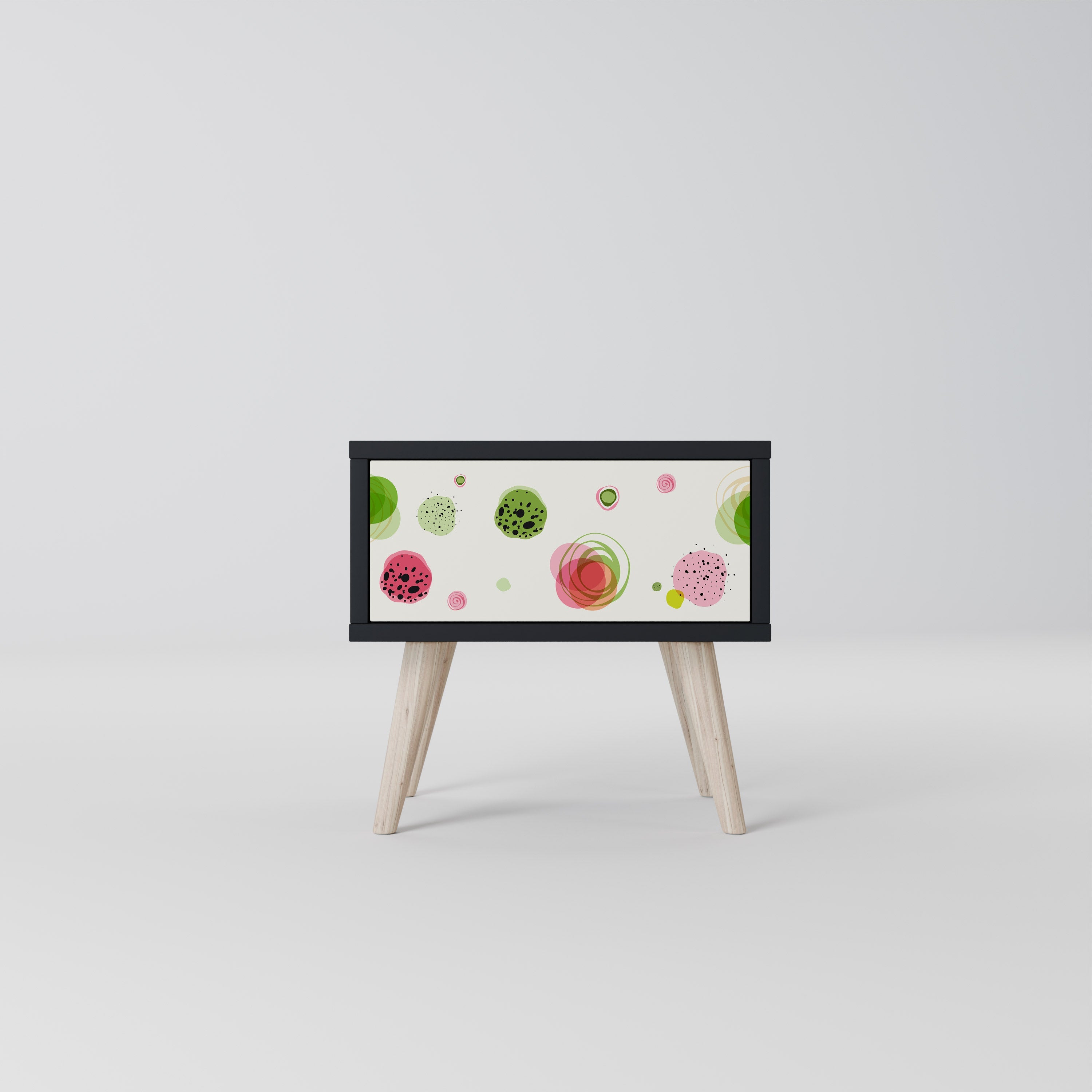 COLORFUL COSMOS Mesa de Cabeceira em Acabamento Preto