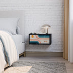 TWO HALVES Mesa de Cabeceira em Acabamento Preto