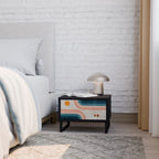 TWO HALVES Mesa de Cabeceira em Acabamento Preto