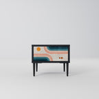 TWO HALVES Mesa de Cabeceira em Acabamento Preto