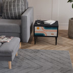 TWO HALVES Mesa de Cabeceira em Acabamento Preto