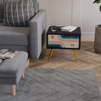 TWO HALVES Mesa de Cabeceira em Acabamento Preto