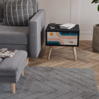 TWO HALVES Mesa de Cabeceira em Acabamento Preto