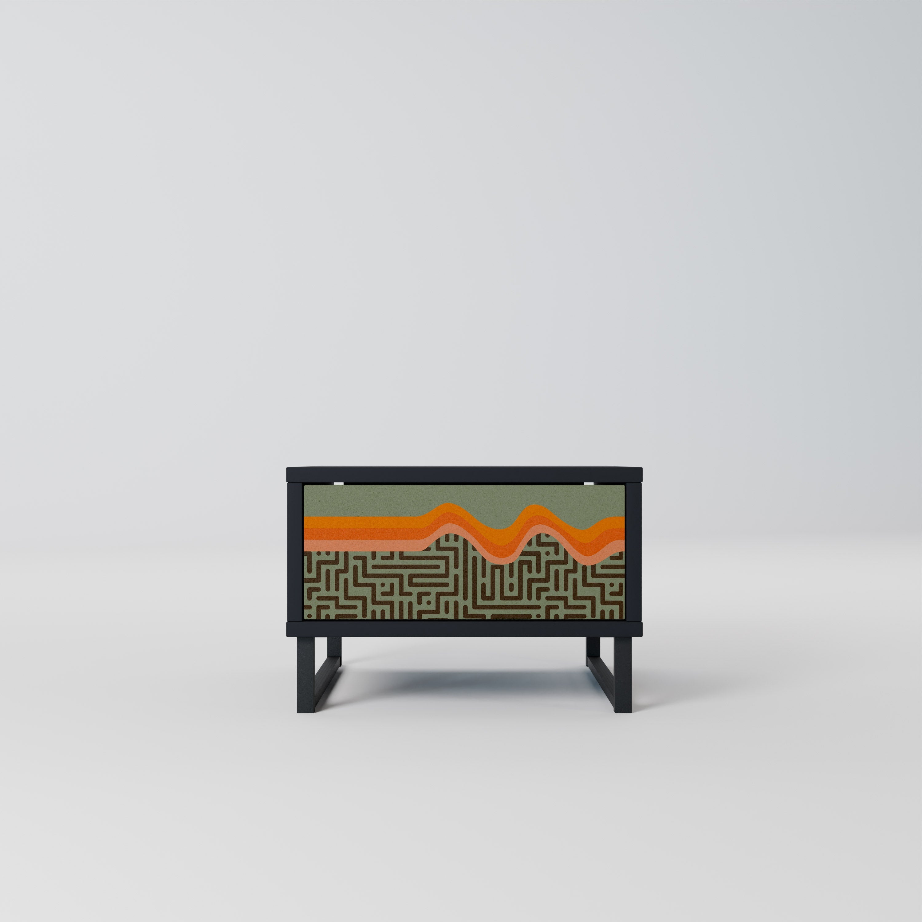 SIMPLE SOLUTIONS Mesa de Cabeceira em Acabamento Preto