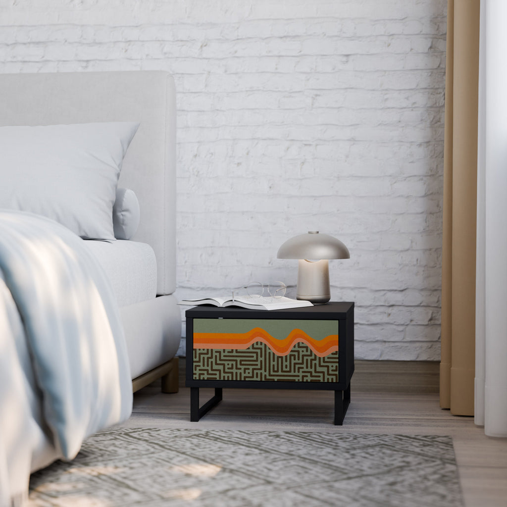 SIMPLE SOLUTIONS Mesa de Cabeceira em Acabamento Preto