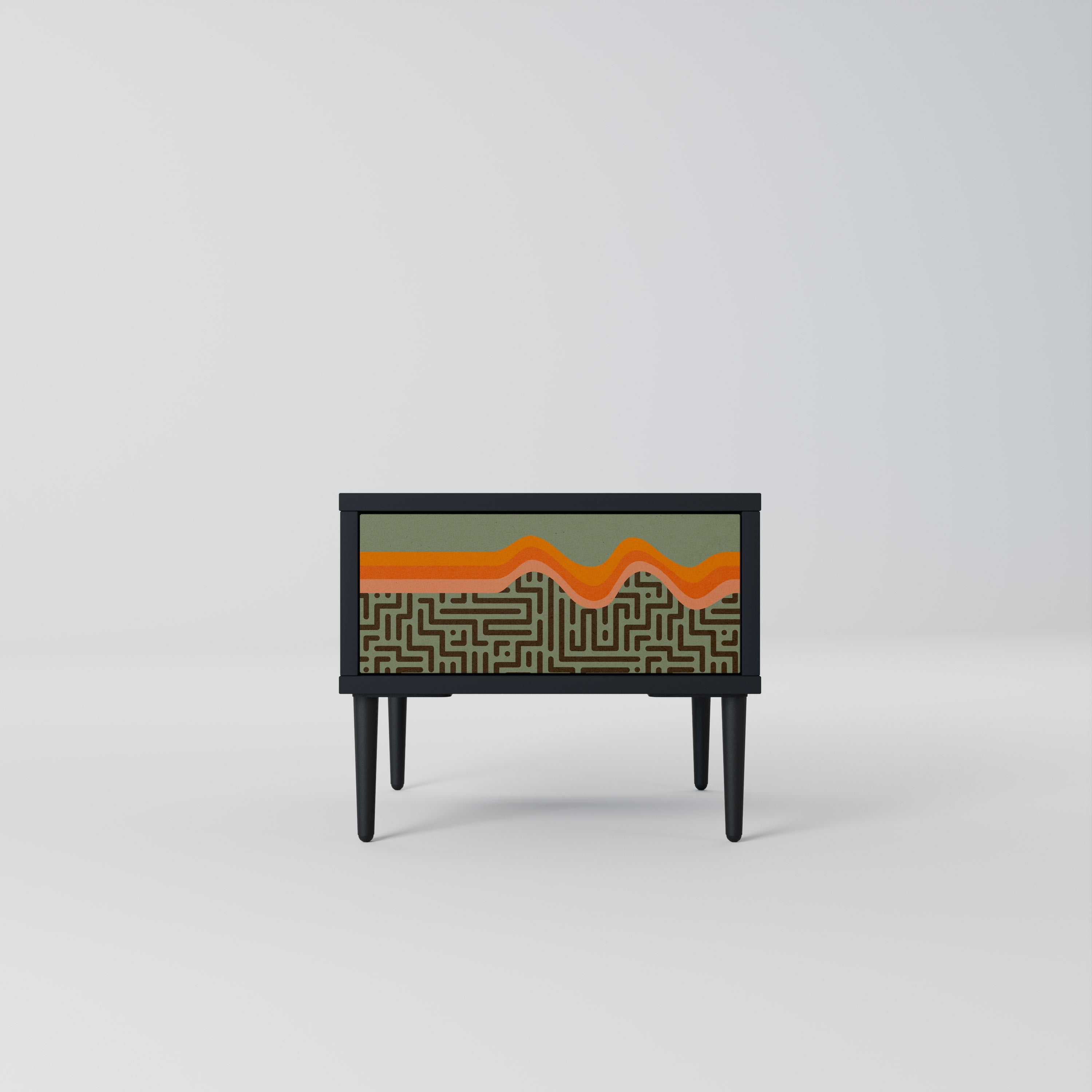 SIMPLE SOLUTIONS Mesa de Cabeceira em Acabamento Preto