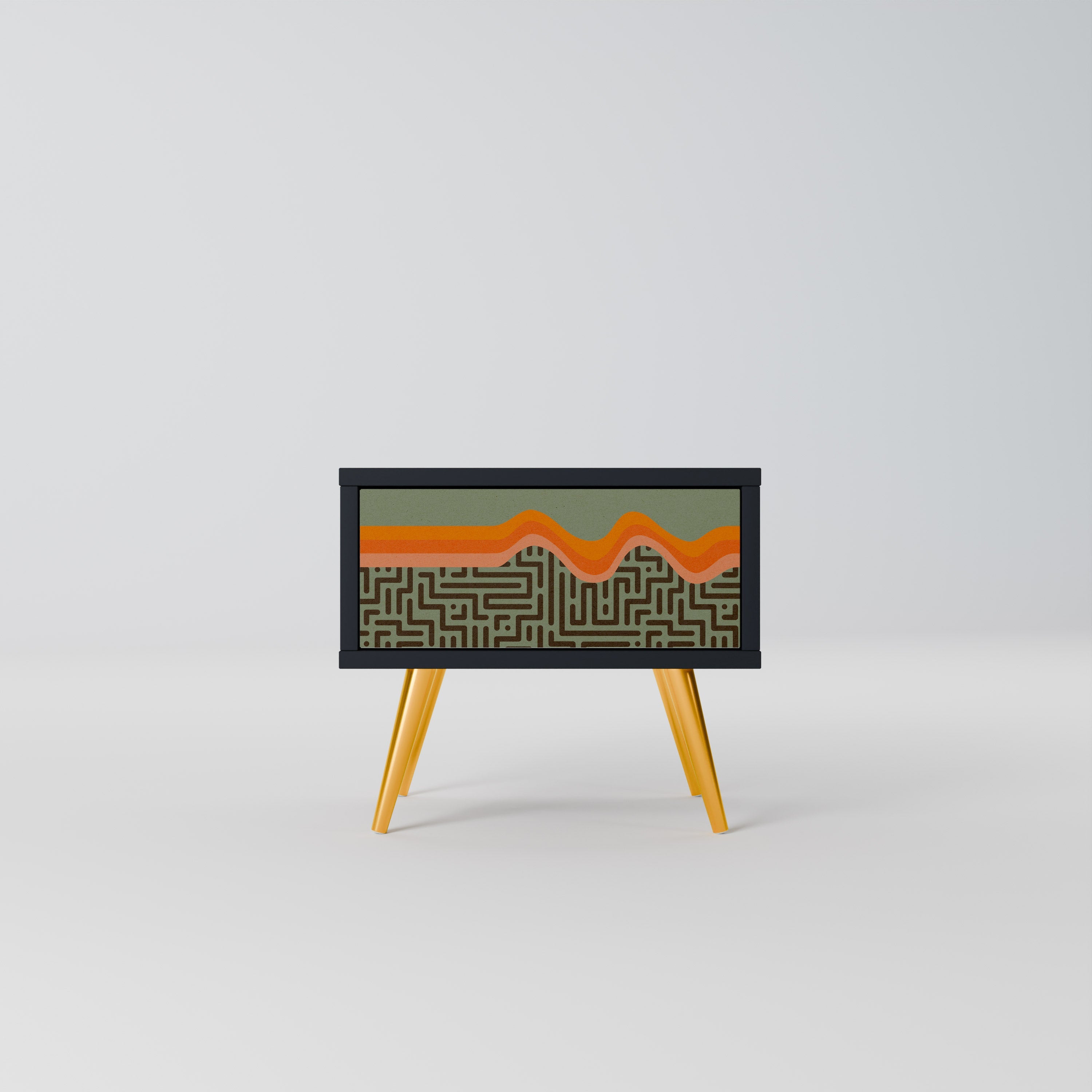 SIMPLE SOLUTIONS Mesa de Cabeceira em Acabamento Preto