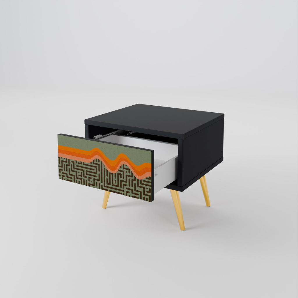 SIMPLE SOLUTIONS Mesa de Cabeceira em Acabamento Preto