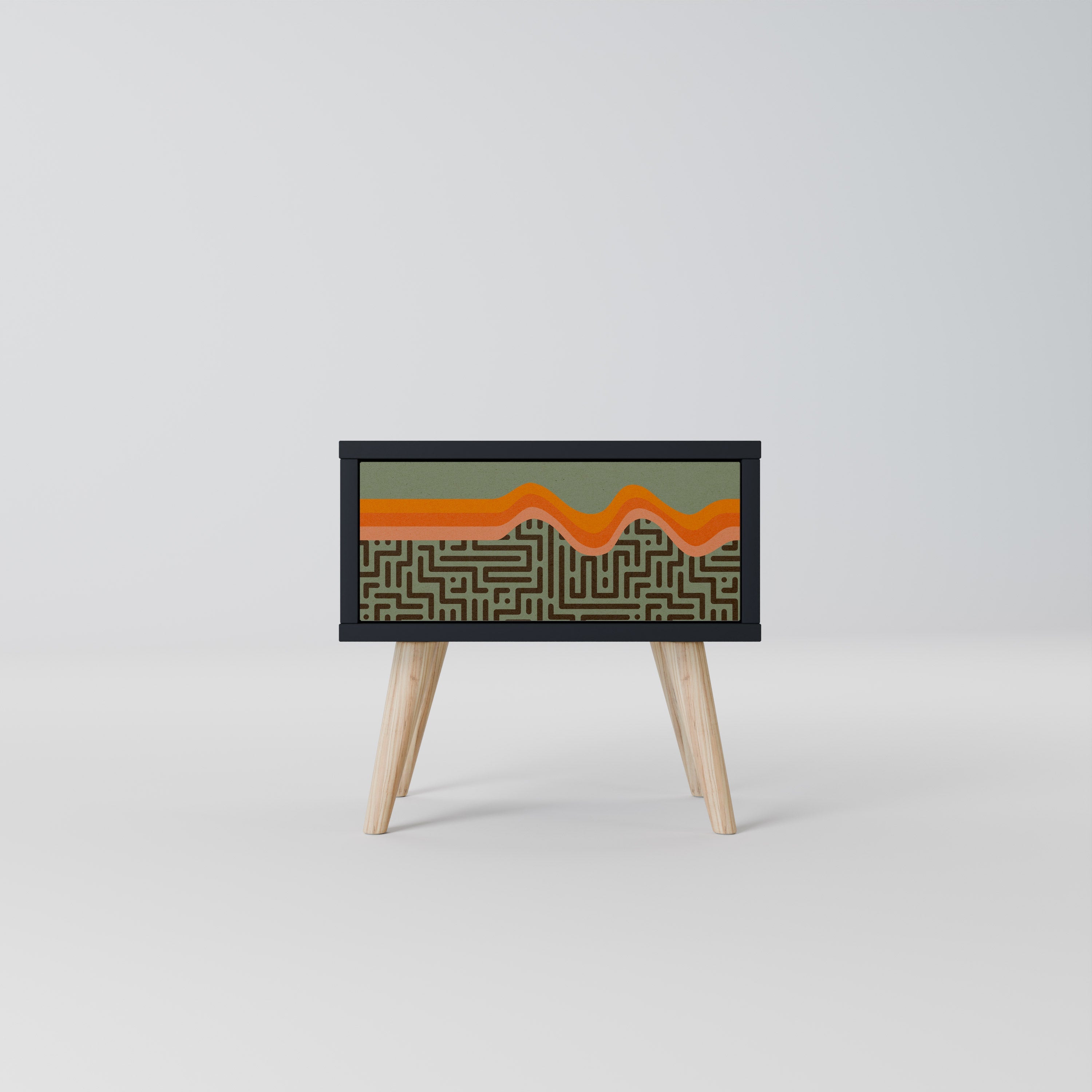 SIMPLE SOLUTIONS Mesa de Cabeceira em Acabamento Preto