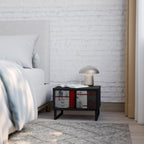 GRAY FIGURES Mesa de Cabeceira em Acabamento Preto