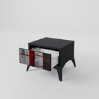 GRAY FIGURES Mesa de Cabeceira em Acabamento Preto