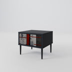 GRAY FIGURES Mesa de Cabeceira em Acabamento Preto