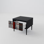 GRAY FIGURES Mesa de Cabeceira em Acabamento Preto