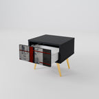 GRAY FIGURES Mesa de Cabeceira em Acabamento Preto