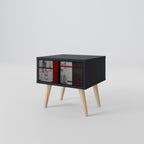 GRAY FIGURES Mesa de Cabeceira em Acabamento Preto