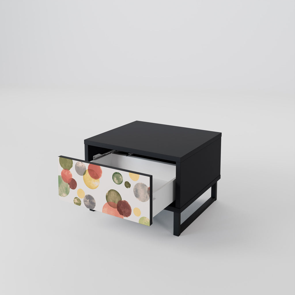 FLEETING HAPPINESS Nightstand in Black Finish