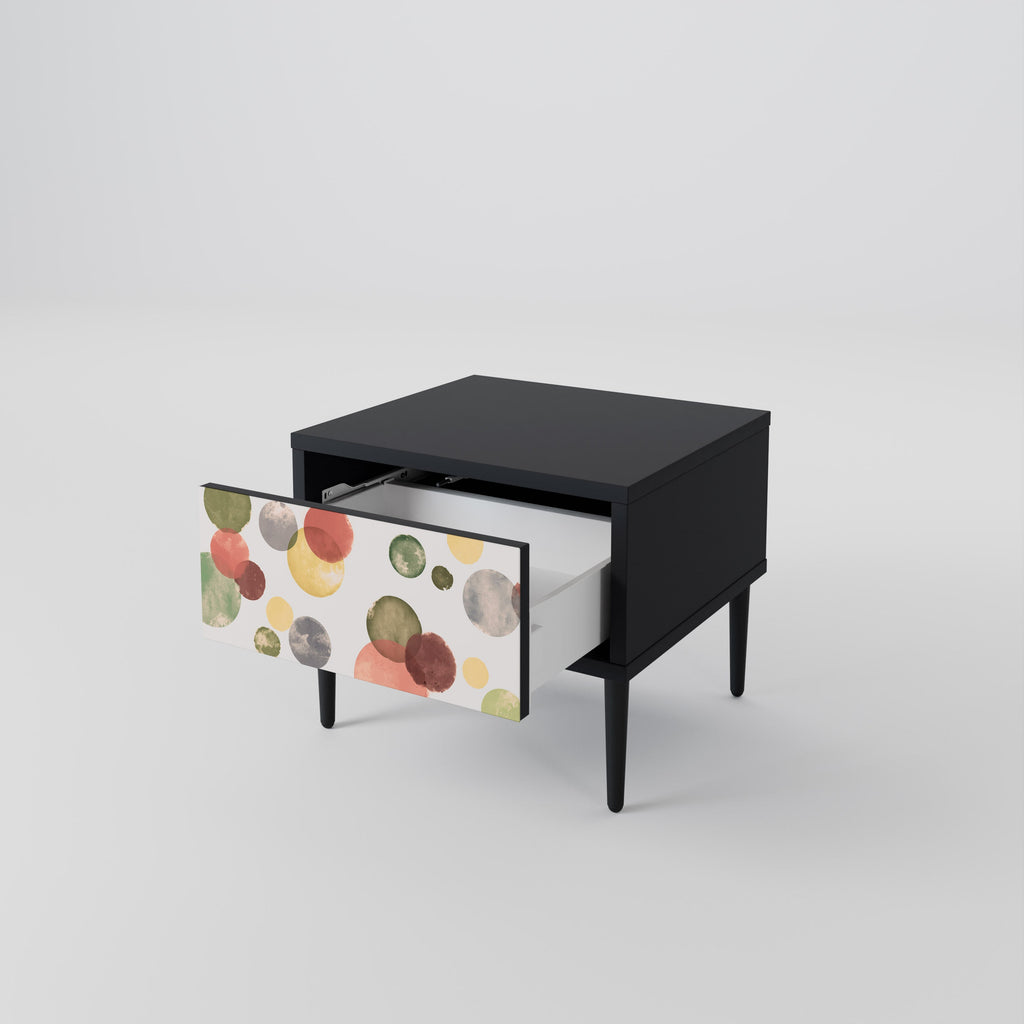 FLEETING HAPPINESS Nightstand in Black Finish