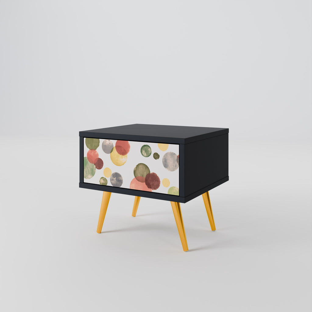 FLEETING HAPPINESS Nightstand in Black Finish