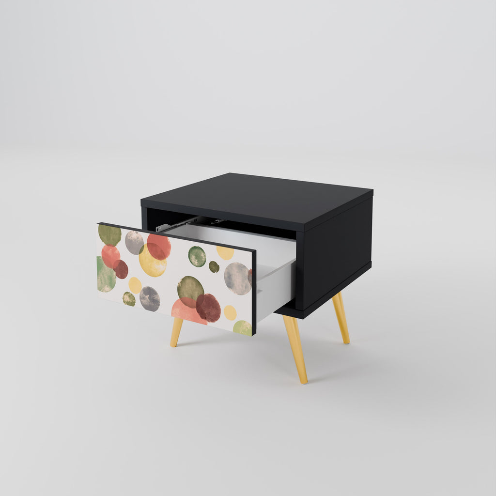 FLEETING HAPPINESS Nightstand in Black Finish