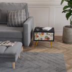 FLEETING HAPPINESS Nightstand in Black Finish