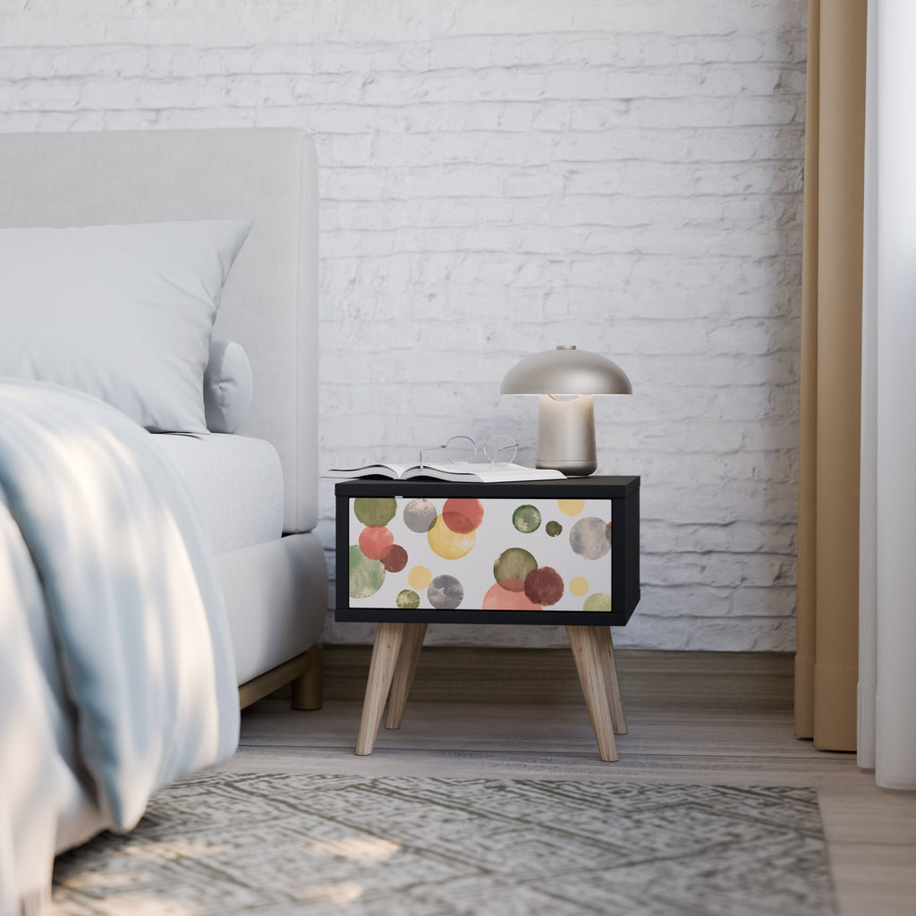 FLEETING HAPPINESS Nightstand in Black Finish