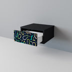 CONTRAST DANCE Mesa de Cabeceira em Acabamento Preto