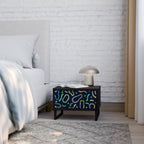 CONTRAST DANCE Mesa de Cabeceira em Acabamento Preto