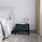 CONTRAST DANCE Mesa de Cabeceira em Acabamento Preto