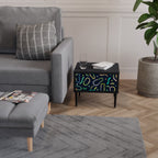 CONTRAST DANCE Mesa de Cabeceira em Acabamento Preto