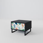BOTANICAL HURRICANE Nightstand in Black Finish